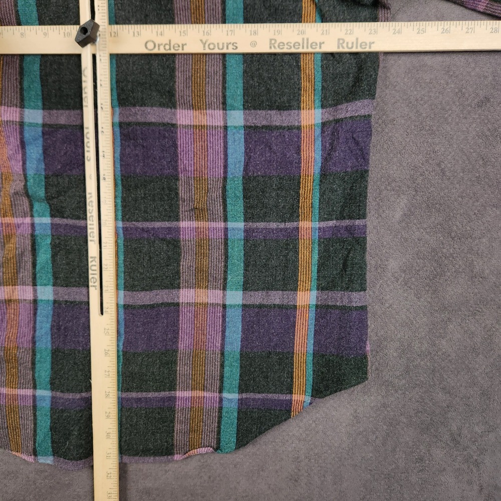 Vintage Country Squire by Block Plaid Flannel Shirt Mens Large Purple Wool Blend - Picture 7 of 9